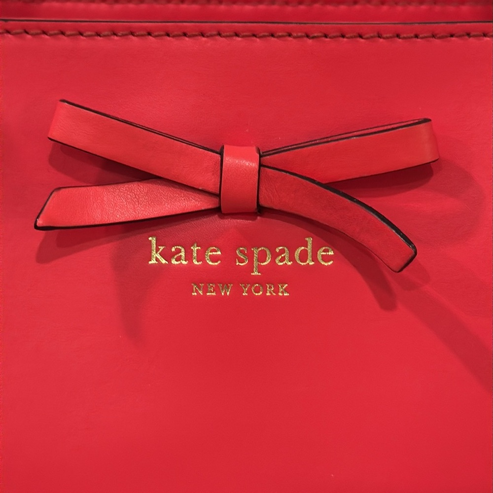Kate Spade Tote Sawyer Street Tori Large Pink Coral Leather Bag - Picture 5 of 17